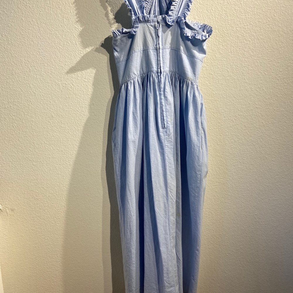 Baby-Blue Ruffled Day Dress - Picture 9 of 10